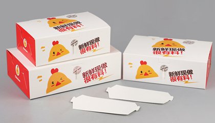 Flip-top fried chicken box
